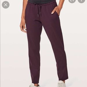 Lululemon On the Fly Pants Maroon